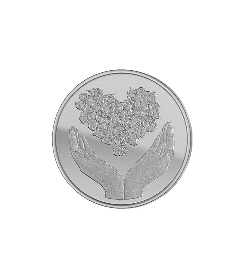 Bouquet Of Hearts Silver Coin – 999.0 Fine Silver (1 oz)