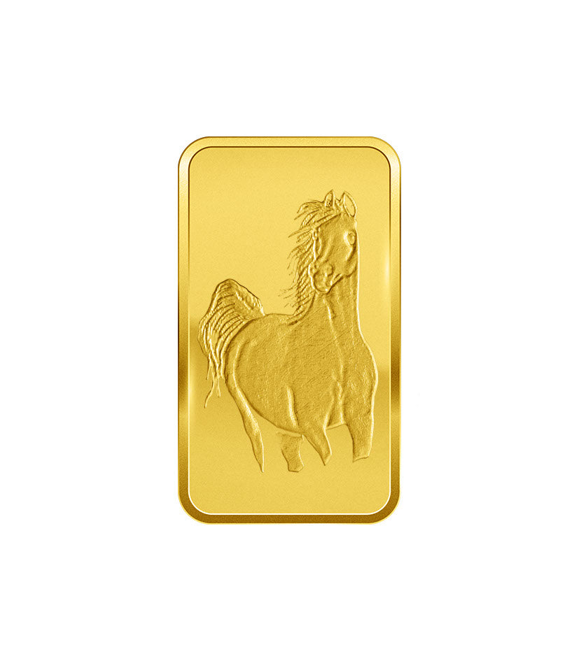 Horse Gold Rectangle Bar – 999.9 Pure Gold