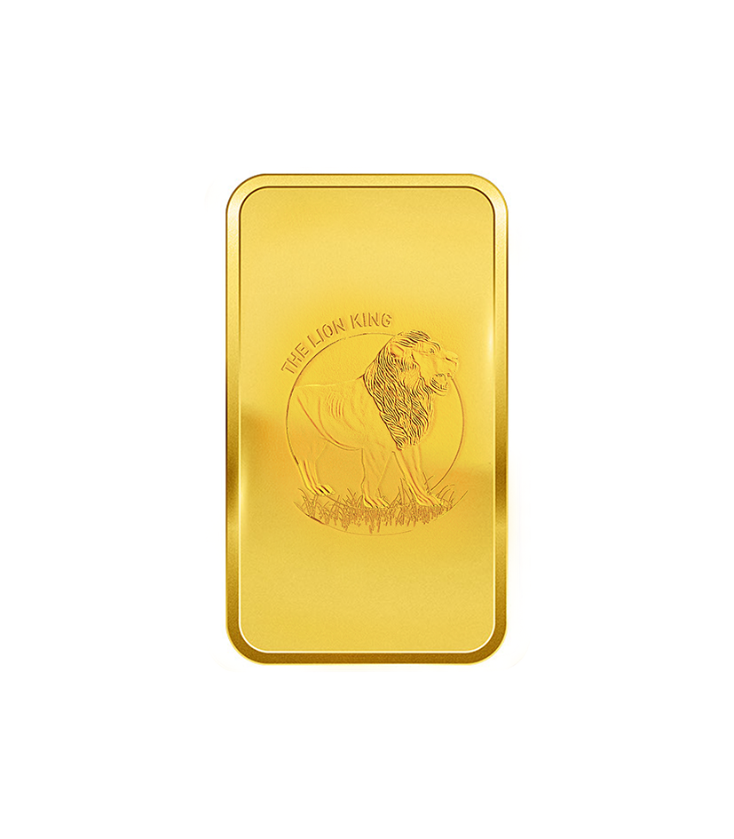 Lion King Gold Rectangle Bar – 999.9 Pure Gold