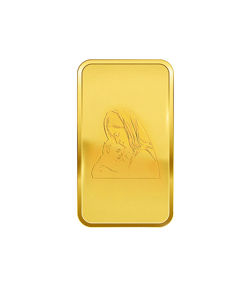 My Heart Gold Rectangle Bar – 999.9 Pure Gold