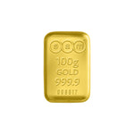 Load image into Gallery viewer, SAM 100g Cast Gold Bar – 999.9 Pure Gold
