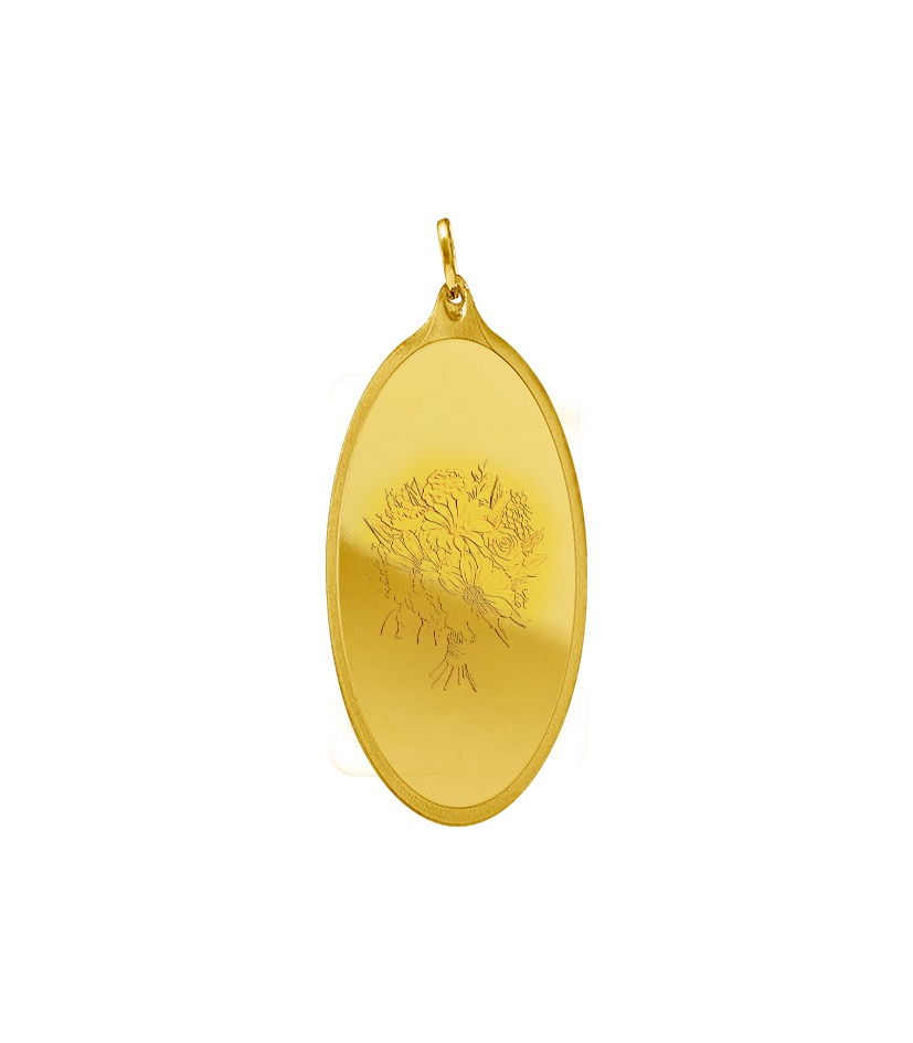 Wedding Bouquet Gold Pendant – 999.9 Pure Gold