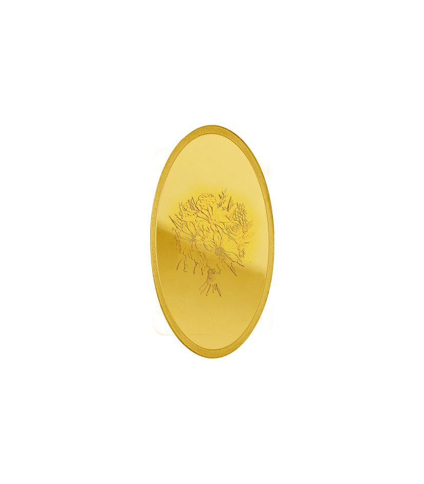 Wedding Bouquet Oval – 999.9 Pure Gold